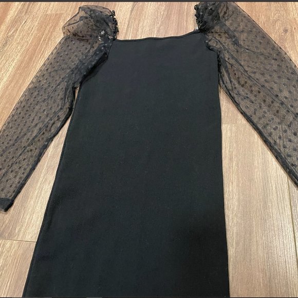 Brand new, black long dress, lace sleeves, size s/m, off shoulder - Picture 3 of 5